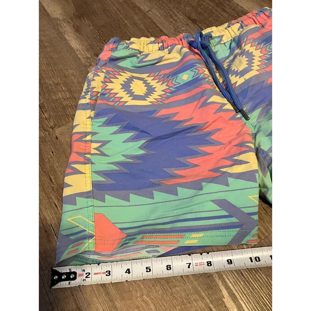 Rowdy Gentleman Mens Small Swim Trunks Pastel Southwestern Geometric Mesh Lined - Picture 4 of 8
